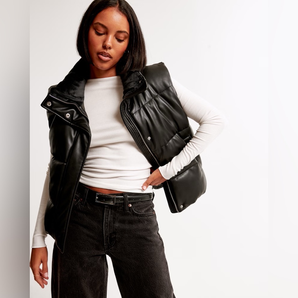 Abercrombie & Fitch Vegan Leather Vest